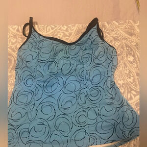 Miraclesuit Teal and Black One Piece Swimsuit